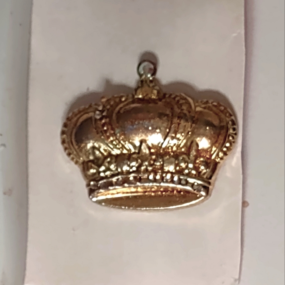 Rose Gold Vintage Crown Brooch